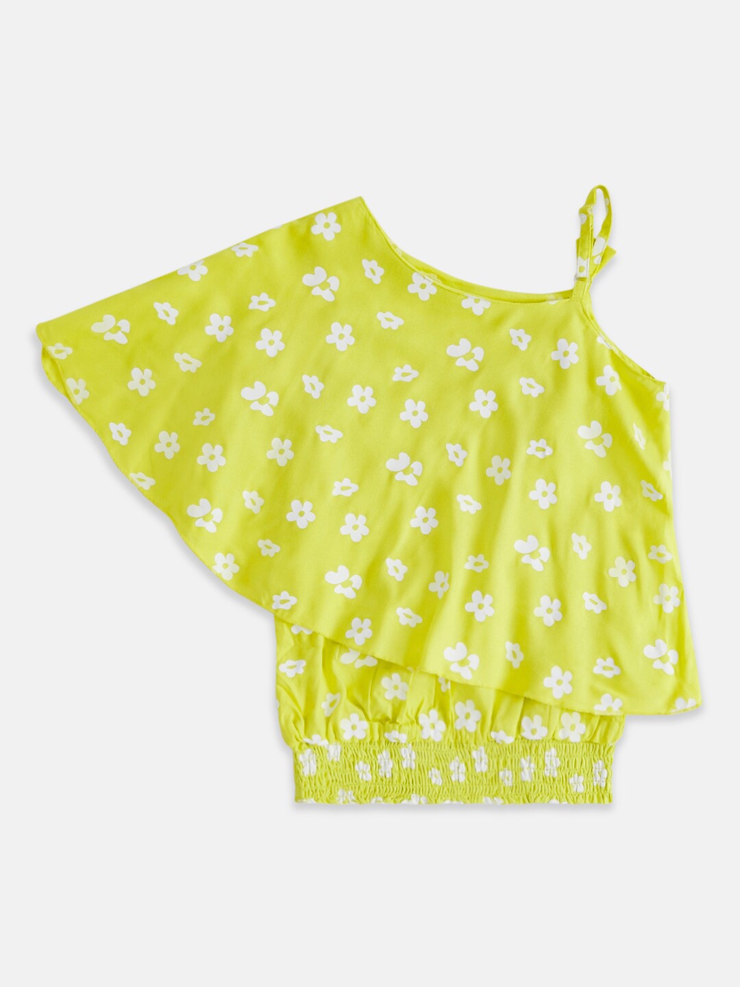 

Pantaloons Junior Girls Floral Printed Cotton Blouson Top, Yellow