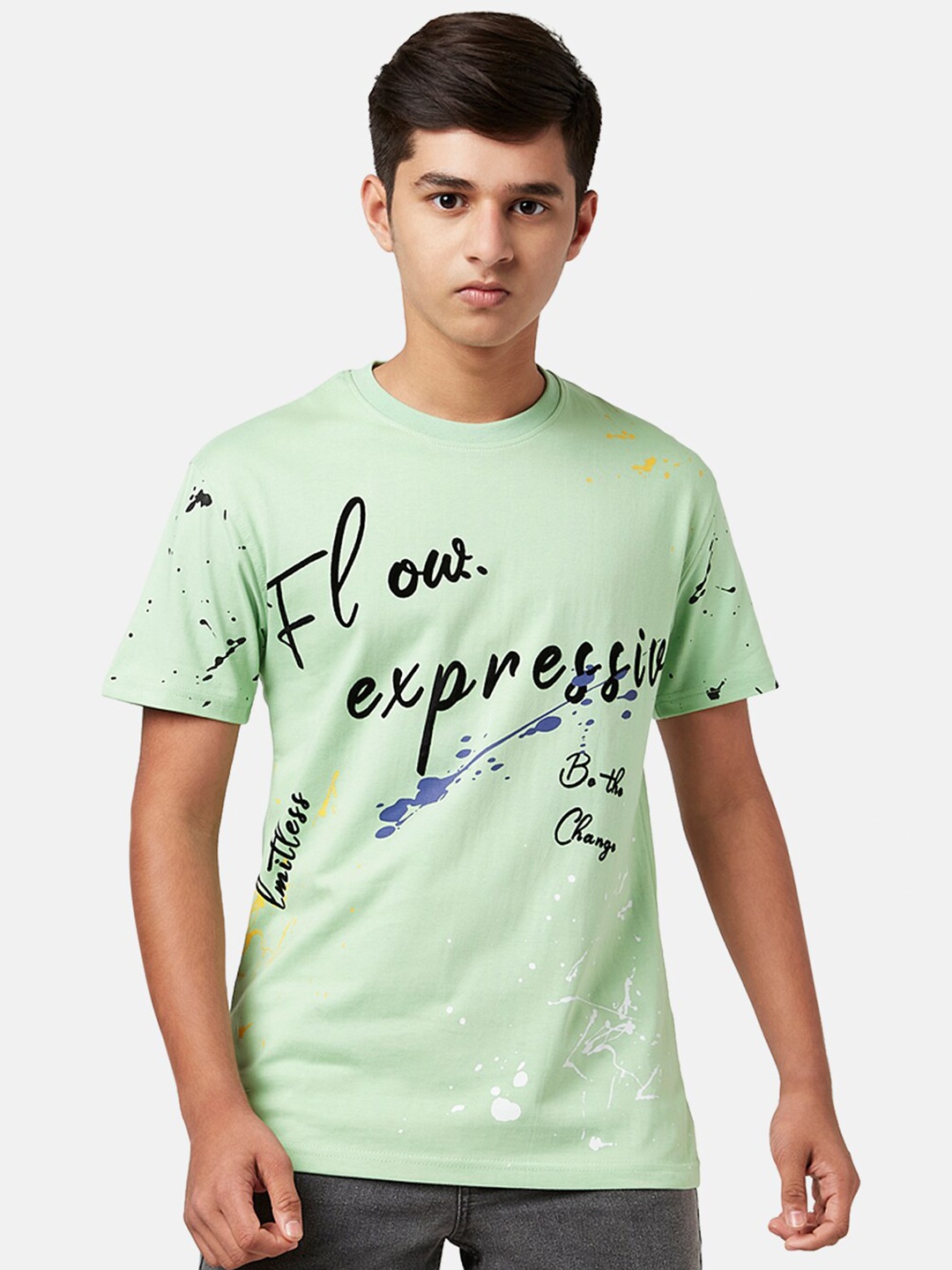 

Coolsters by Pantaloons Boys Typography Printed Cotton T-shirt, Green