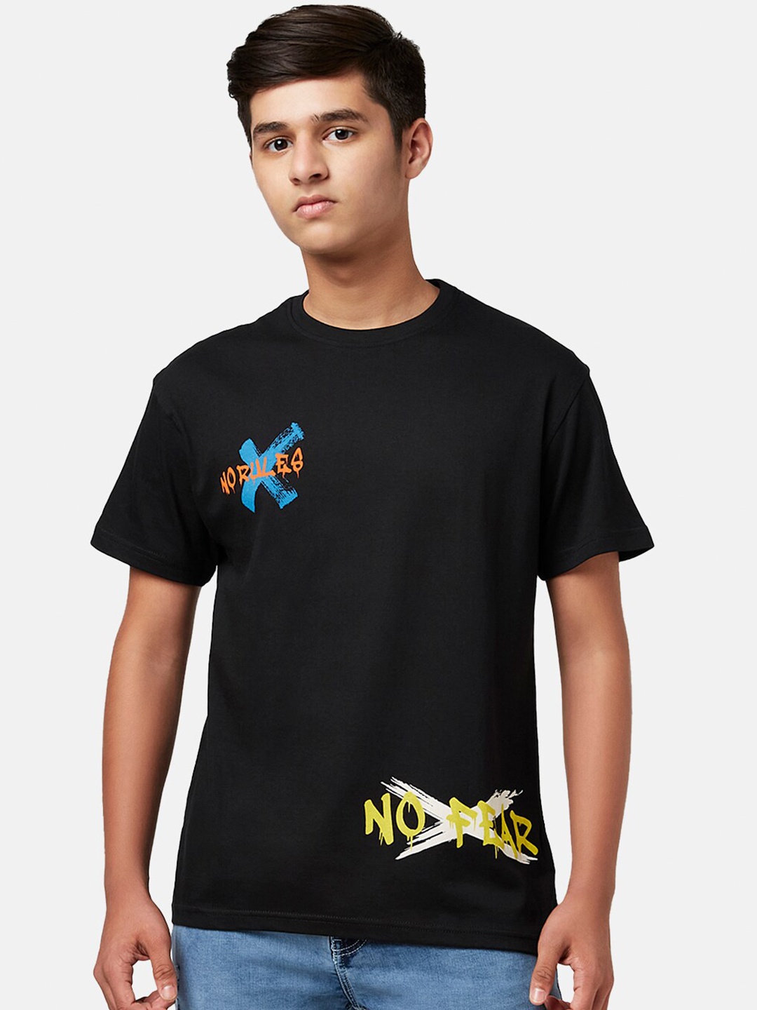 

Coolsters by Pantaloons Boys Typography Printed Cotton T-shirt, Black