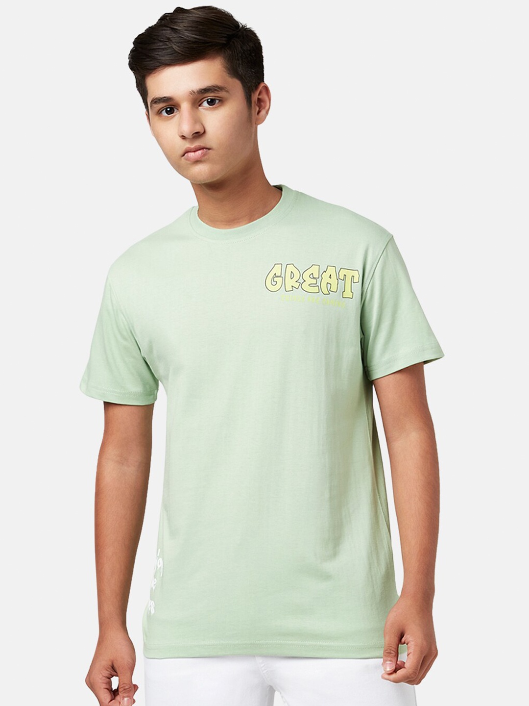 

Coolsters by Pantaloons Boys Typography Printed Cotton T-shirt, Green