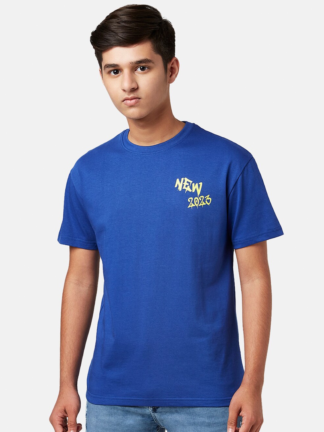 

Coolsters by Pantaloons Boys Round Neck Short Sleeve Cotton T-shirt, Blue