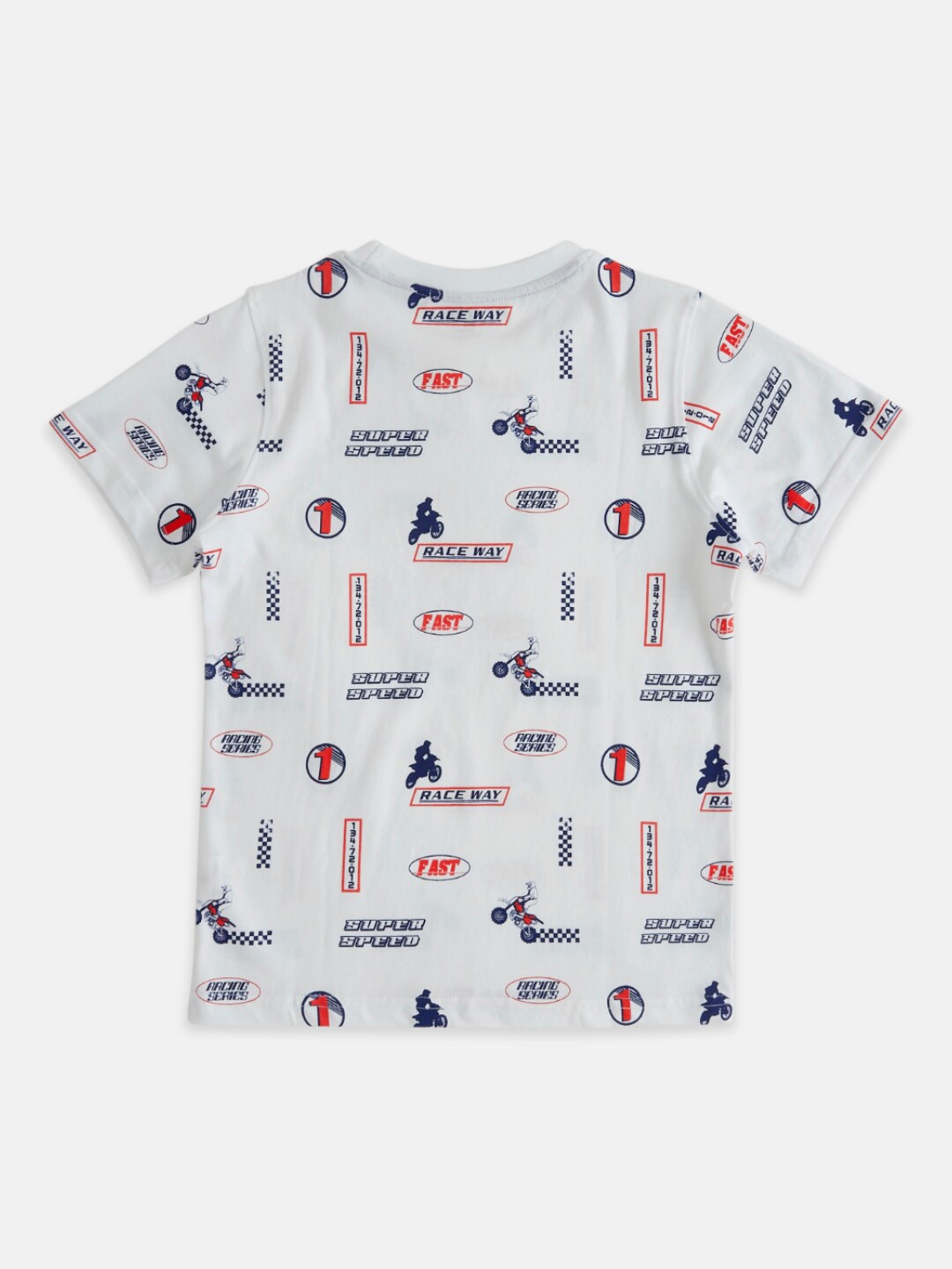 

Pantaloons Junior Boys Typography Printed Cotton T-shirt, White