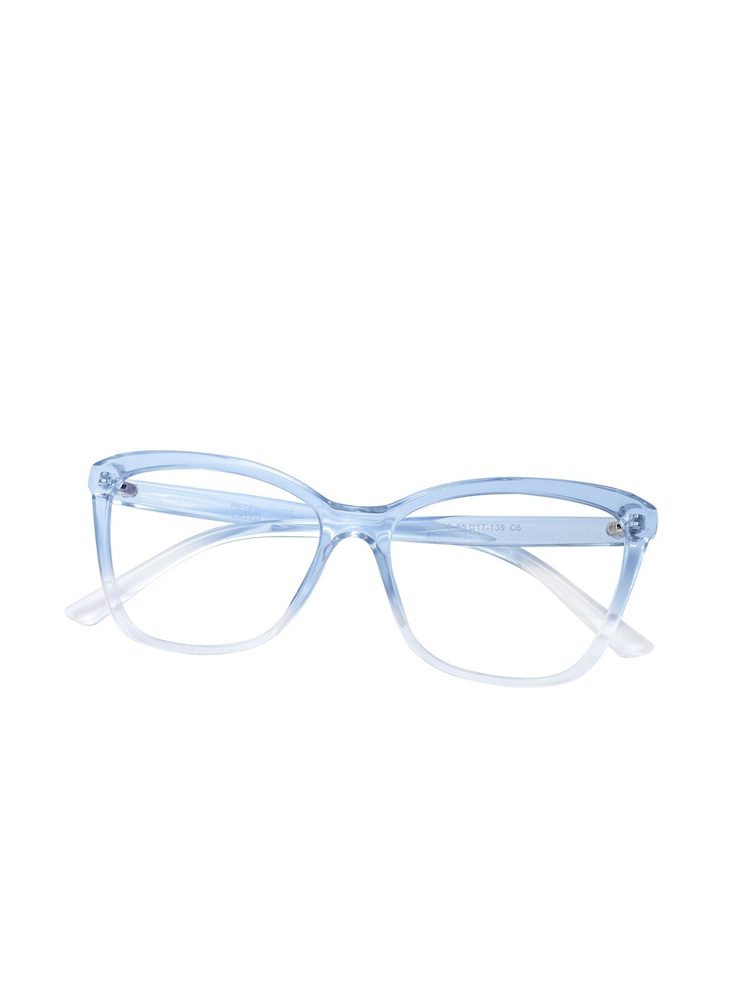 

Peter Jones Eyewear Women Full Rim Light Blocking Cateye Glasses, Blue