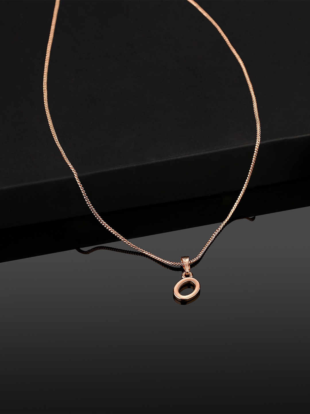 

Estele Rose Gold-Plated Initial O Pendant With Chain