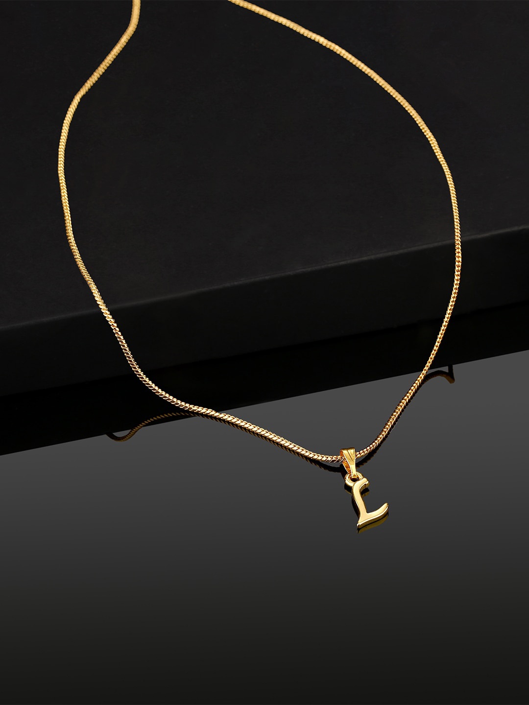 

Estele Gold-Plated Alphabet L-Shaped Pendant