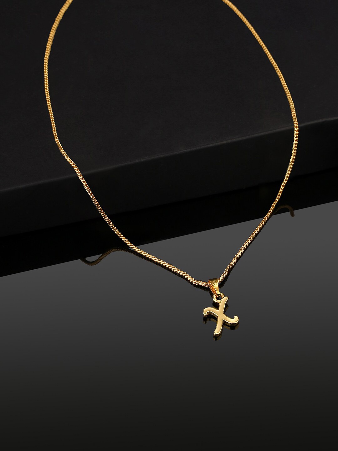 

Estele Gold-Plated Initial X Pendant With Chain