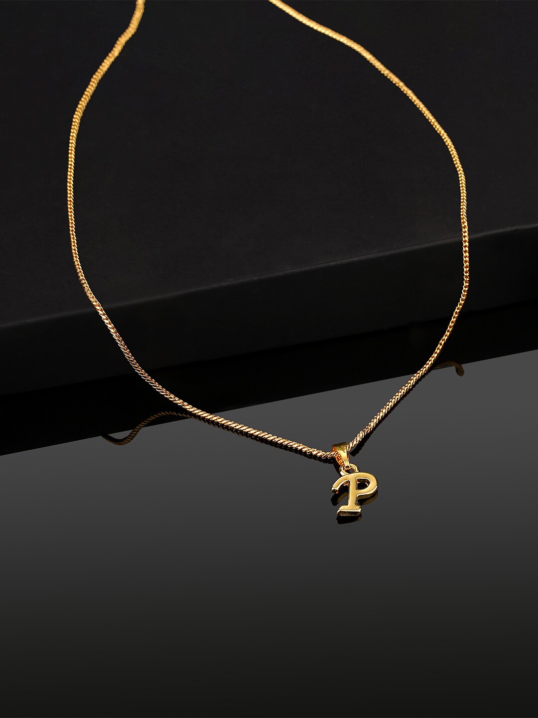 

Estele Gold-Plated Alphabet P Pendant With Chain