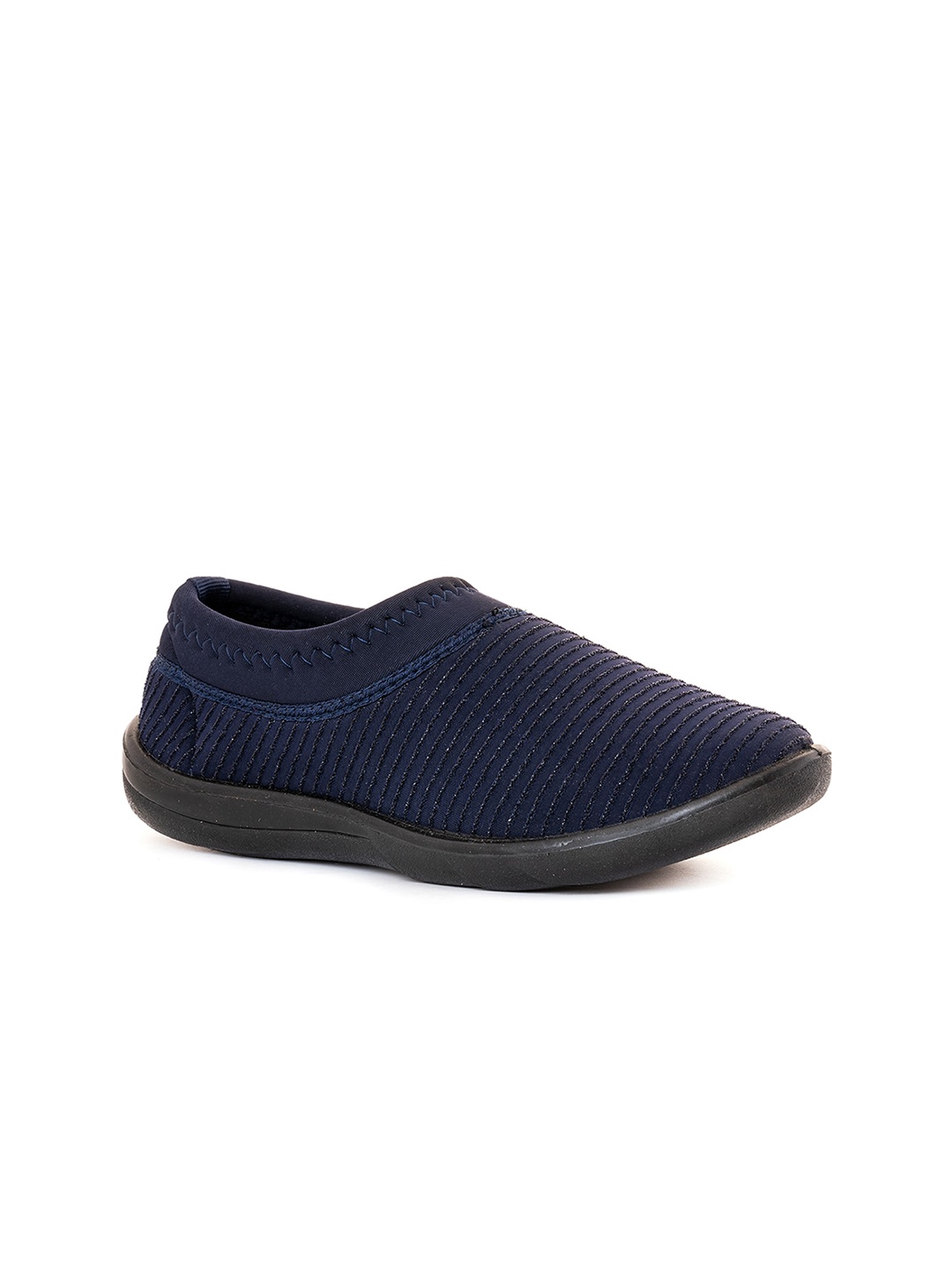 

Khadims Women Woven Design Slip-On Sneakers, Navy blue