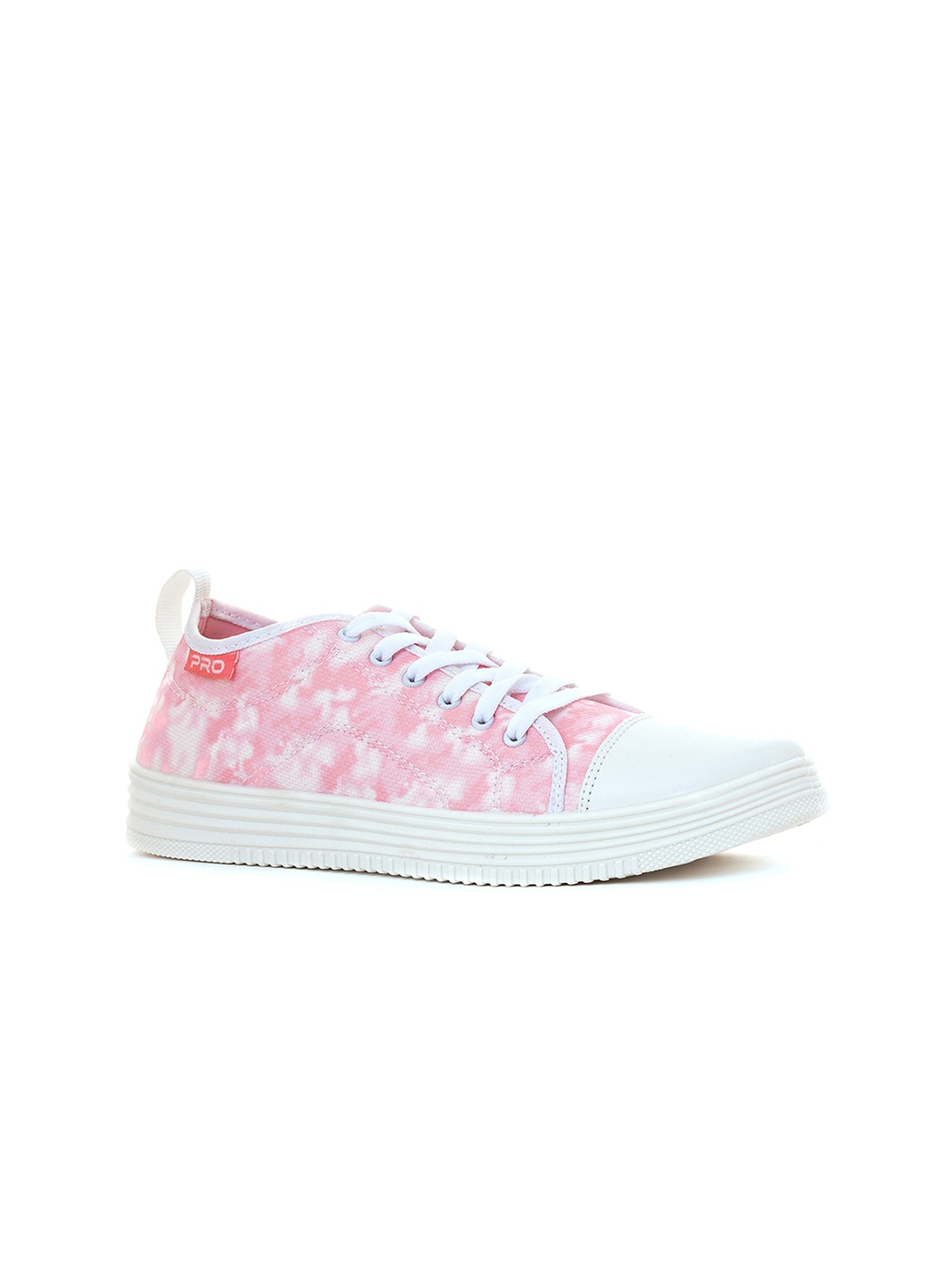 

Khadims Women Printed Lace-Up Sneakers, Pink