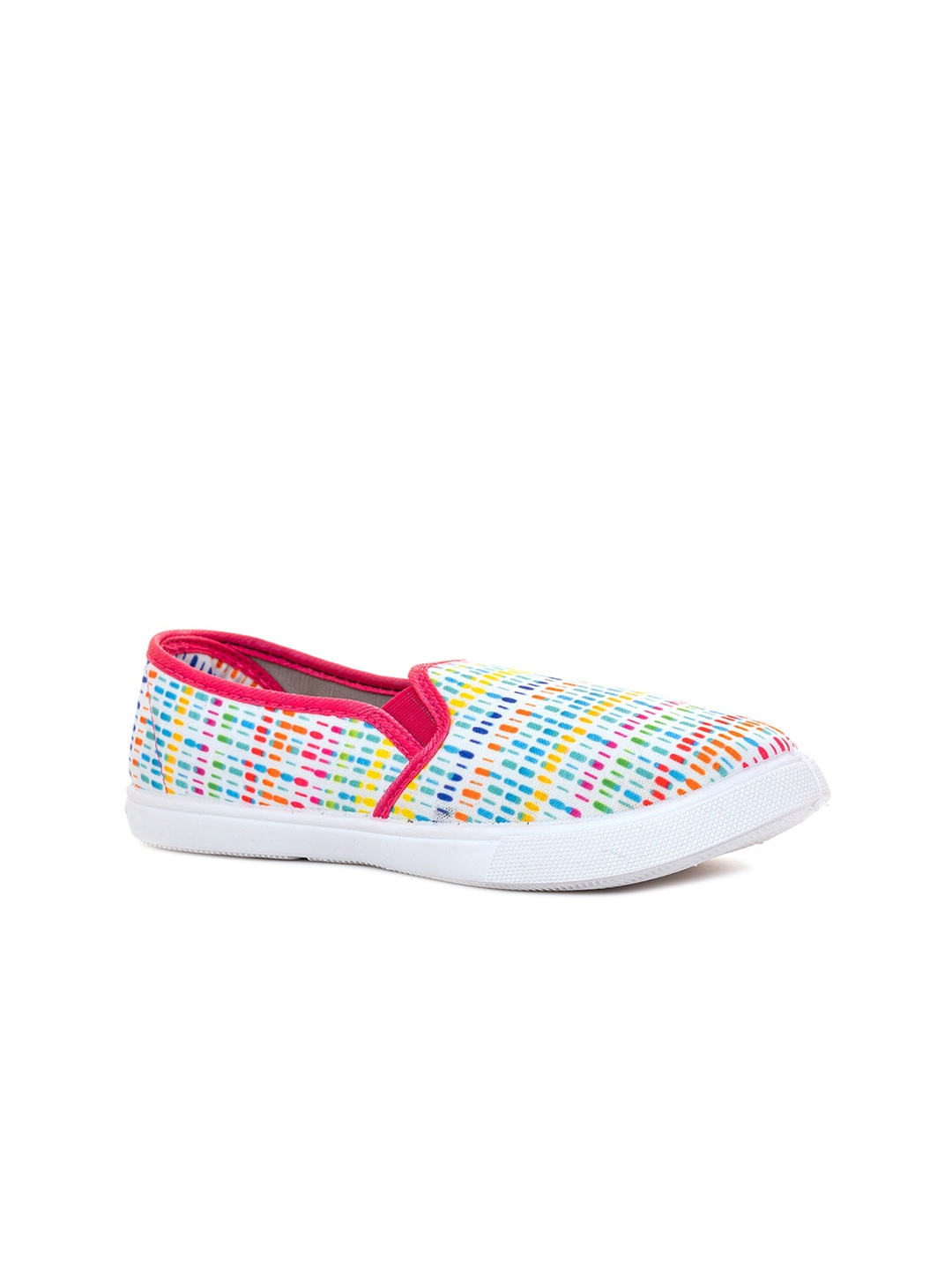 

Khadims Women Printed Slip-On Sneakers, Pink