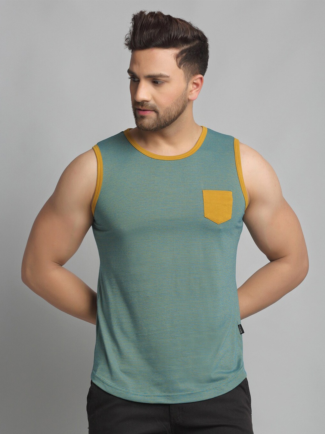 

Rigo Men Slim Fit Cotton T-shirt, Green