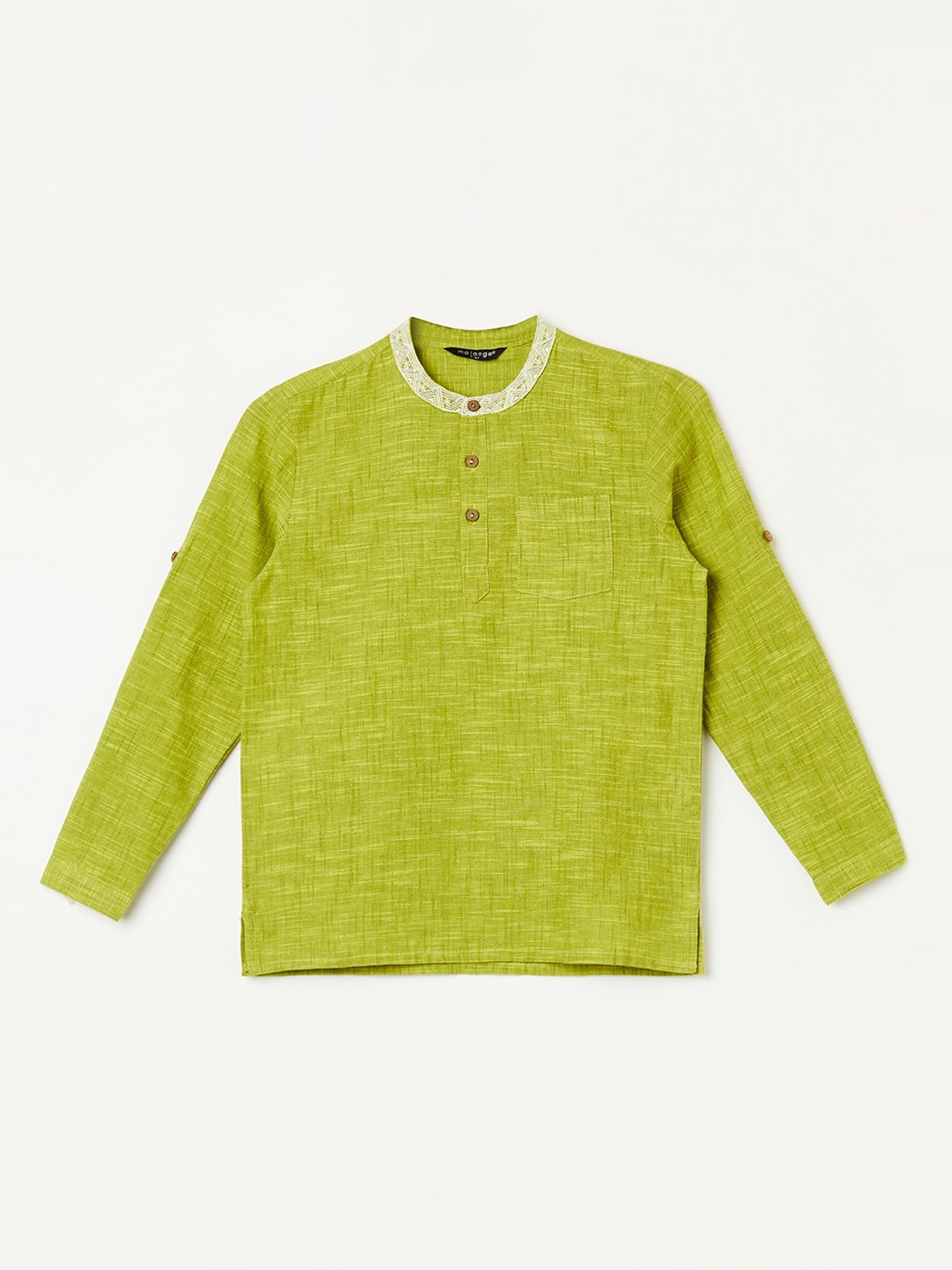 

Melange by Lifestyle Boys Thread Work Cotton Kurta, Green