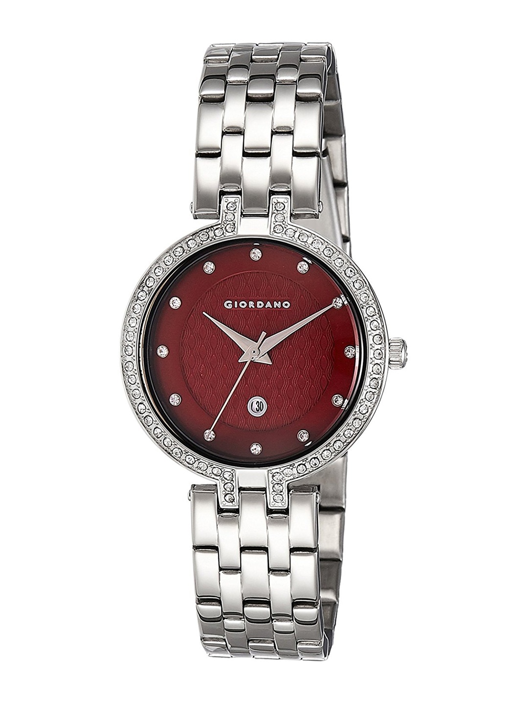 

GIORDANO Women Embellished Dial & Bracelet Style Straps Analogue Watch 2770-11, Maroon