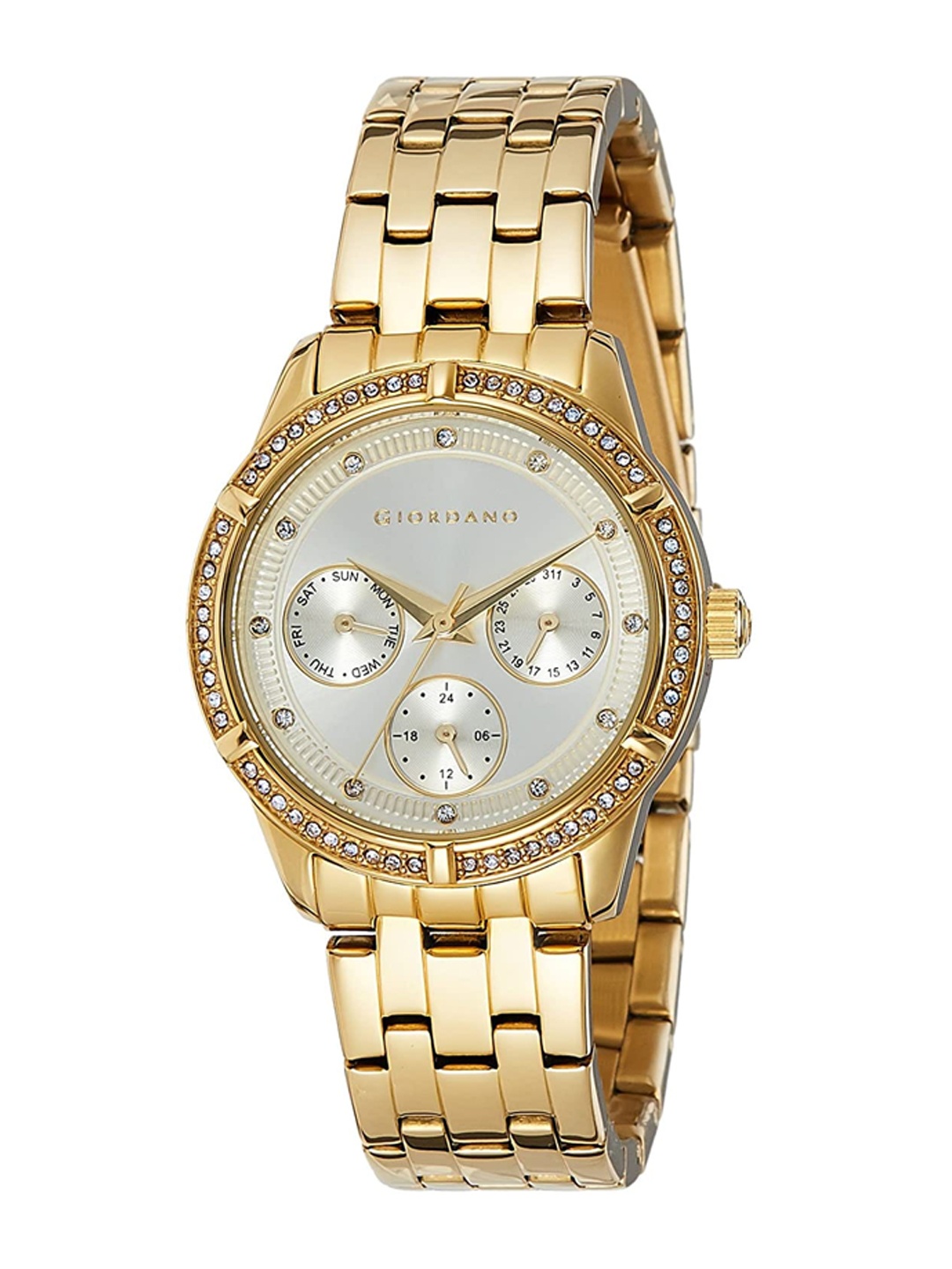 

GIORDANO Women Embellished Dial & Bracelet Style Straps Analogue Watch 2768-11, White