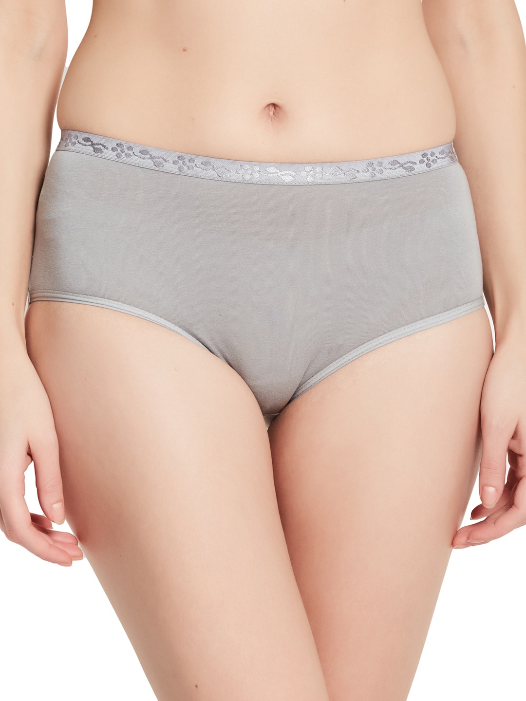 

UNMADE Women High-Rise Anti Bacterial Hipster Briefs, Grey