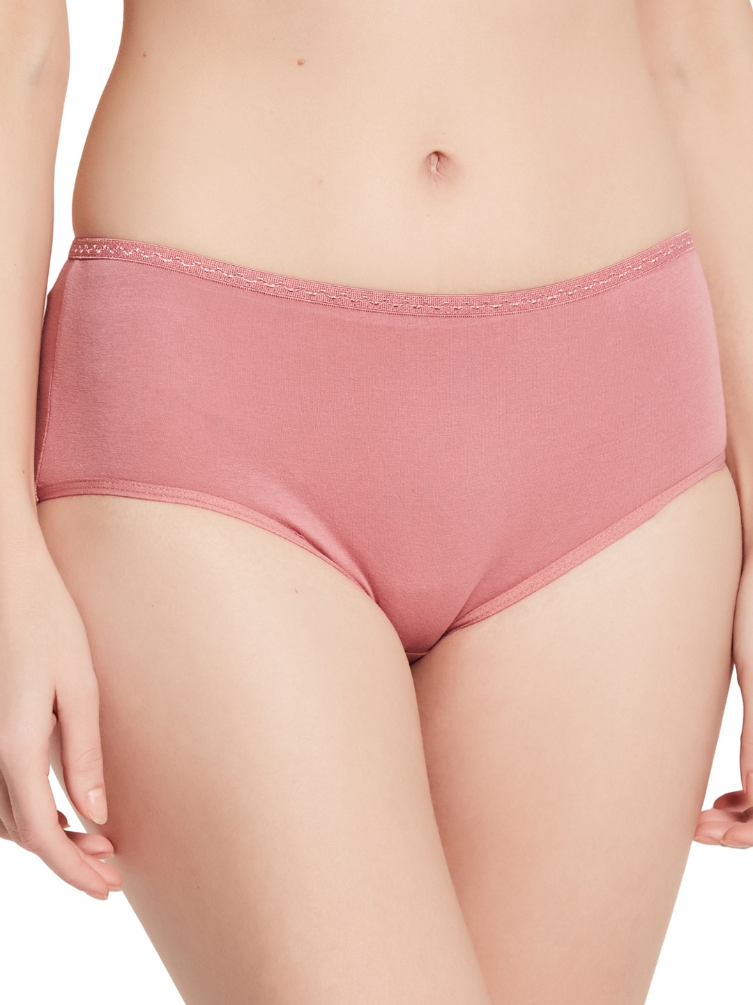 

UNMADE Women Mid-Rise Anti Bacterial Hipster Briefs, Pink
