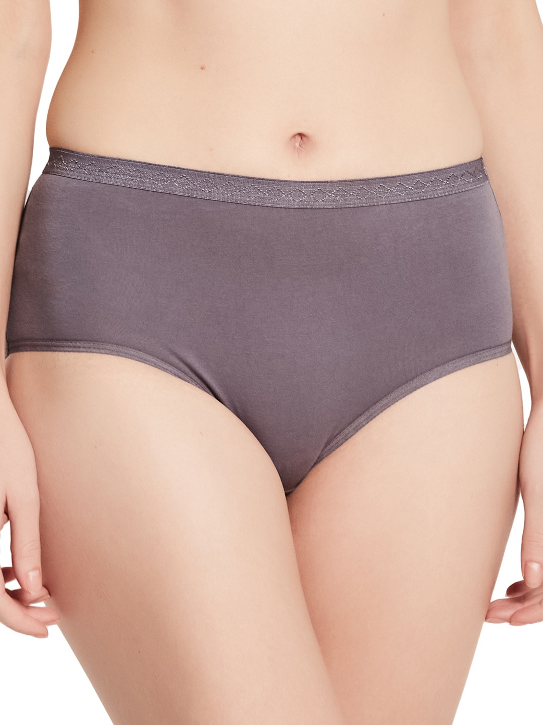 

UNMADE Women High-Rise Hipster Briefs, Grey melange