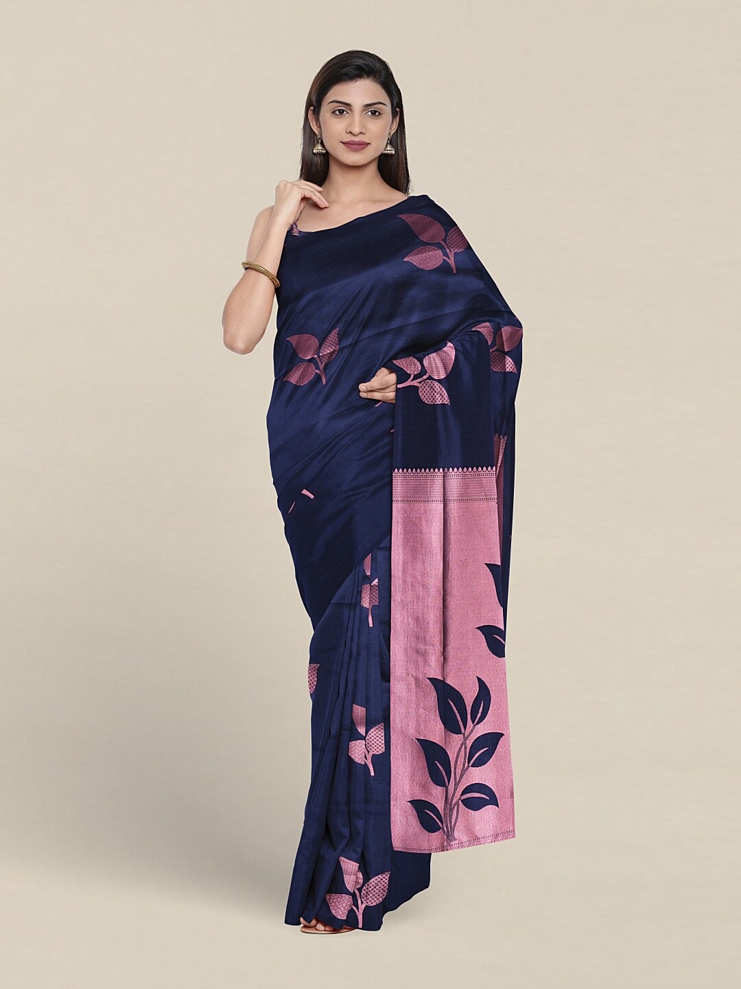 

Pothys Woven Design Zari Art Silk Saree, Blue