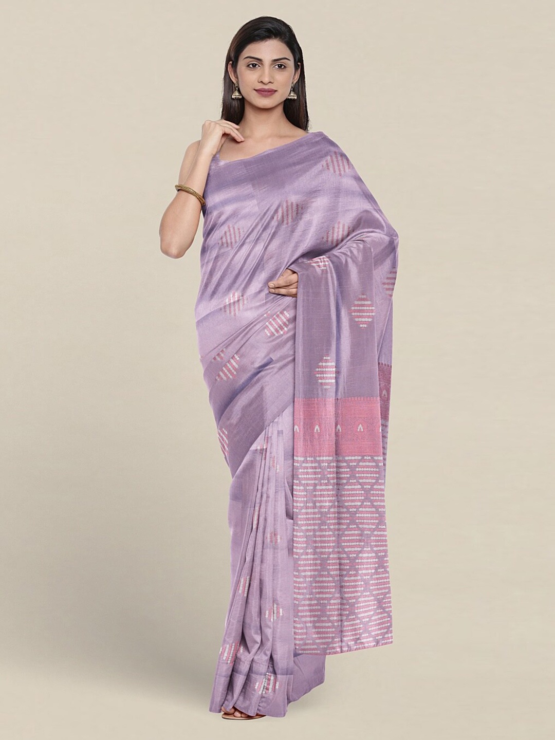 

Pothys Woven Design Zari Art Silk Saree, Lavender
