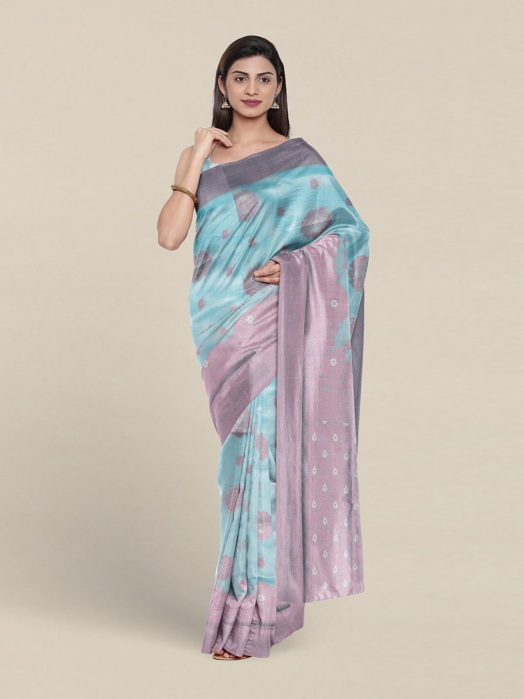 

Pothys Woven Design Zari Art Silk Saree, Blue