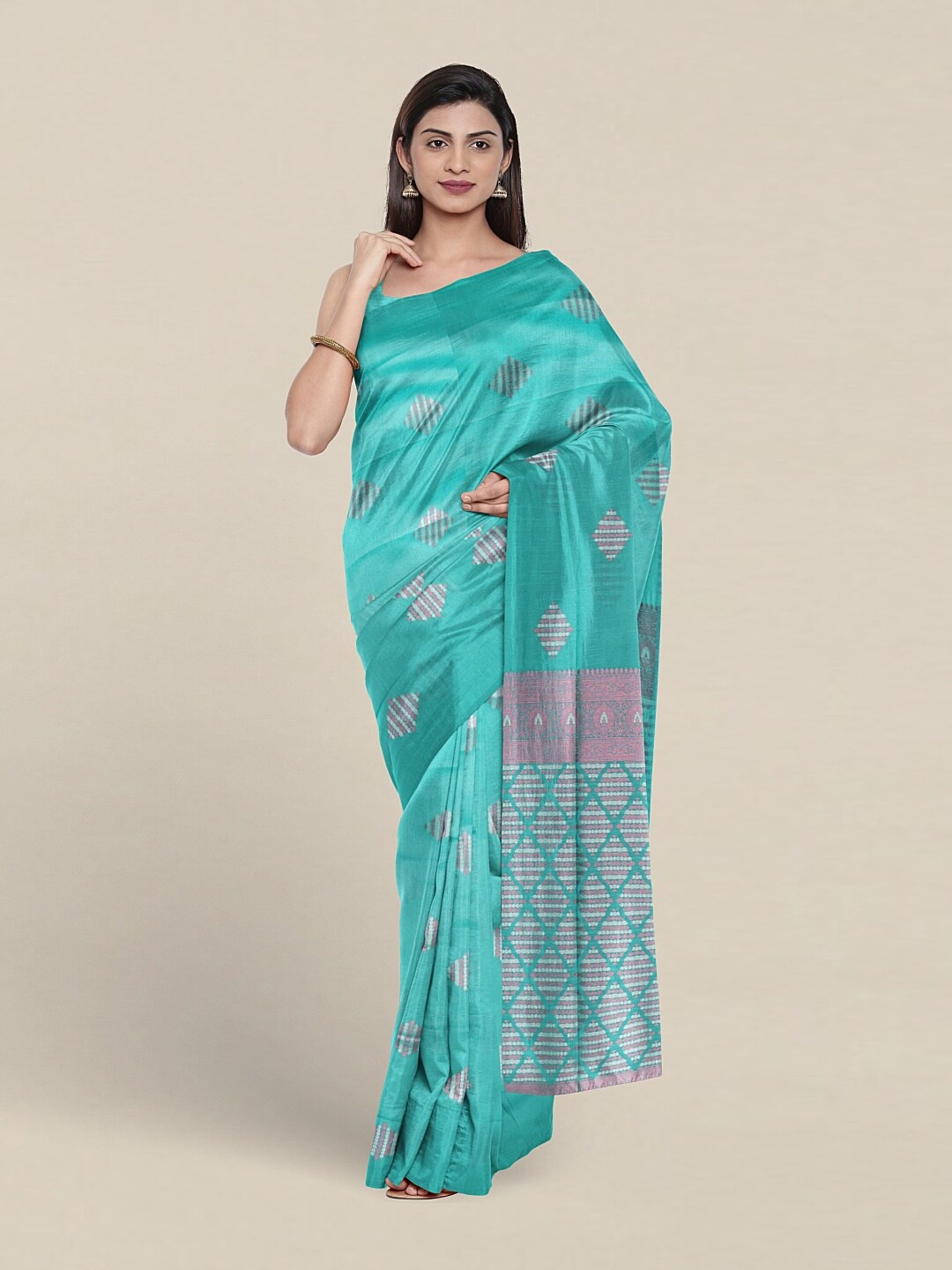 

Pothys Woven Design Zari Art Silk Saree, Green