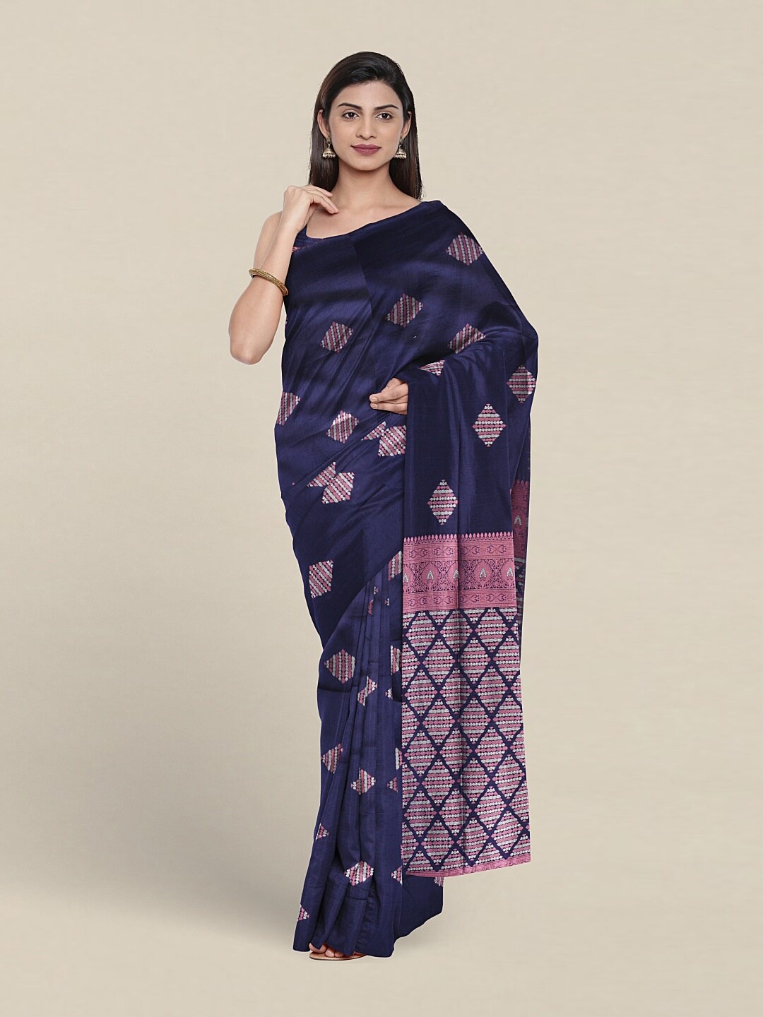 

Pothys Woven Design Zari Art Silk Saree, Blue