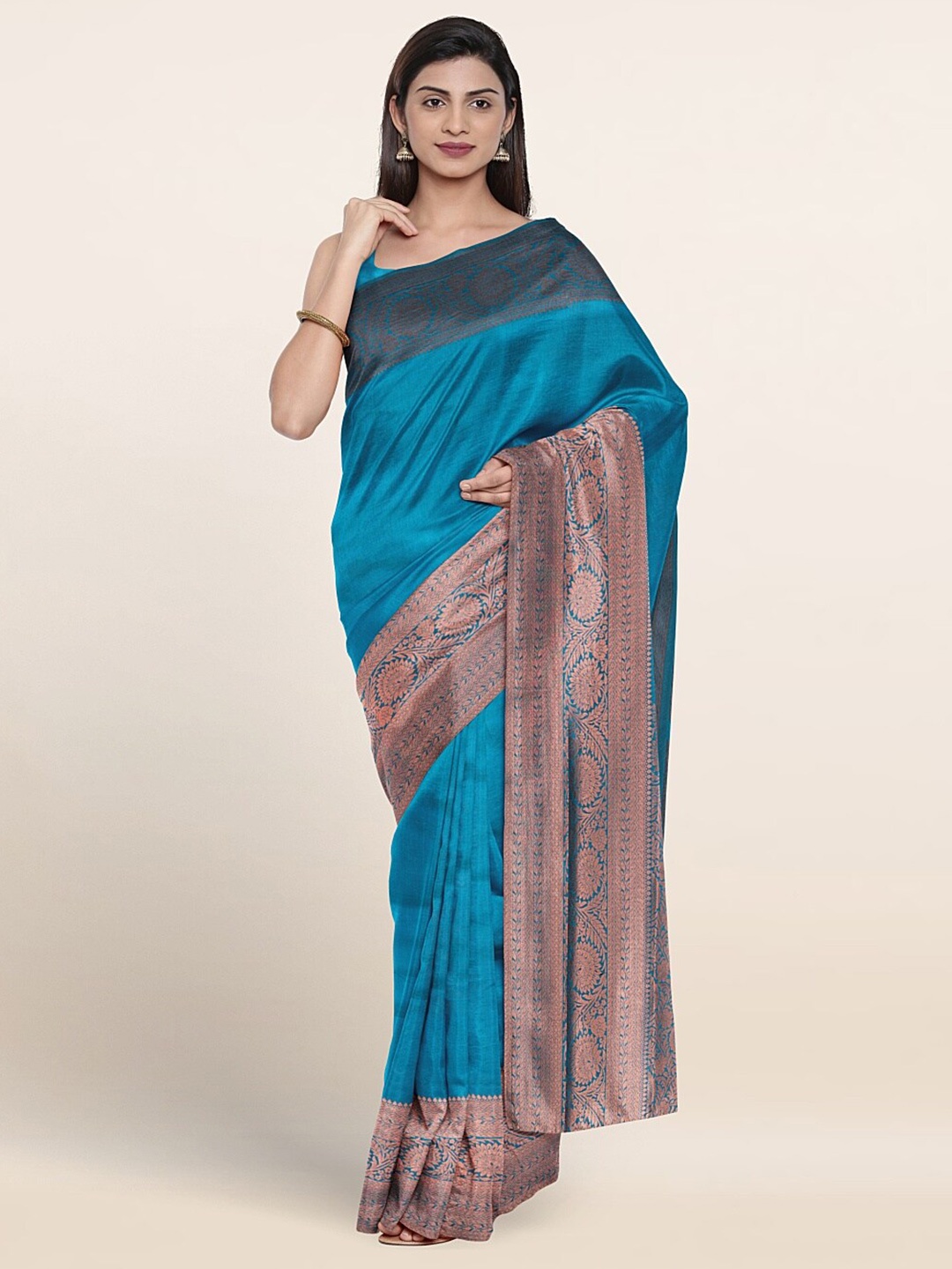 

Pothys woven Design Zari Saree, Blue