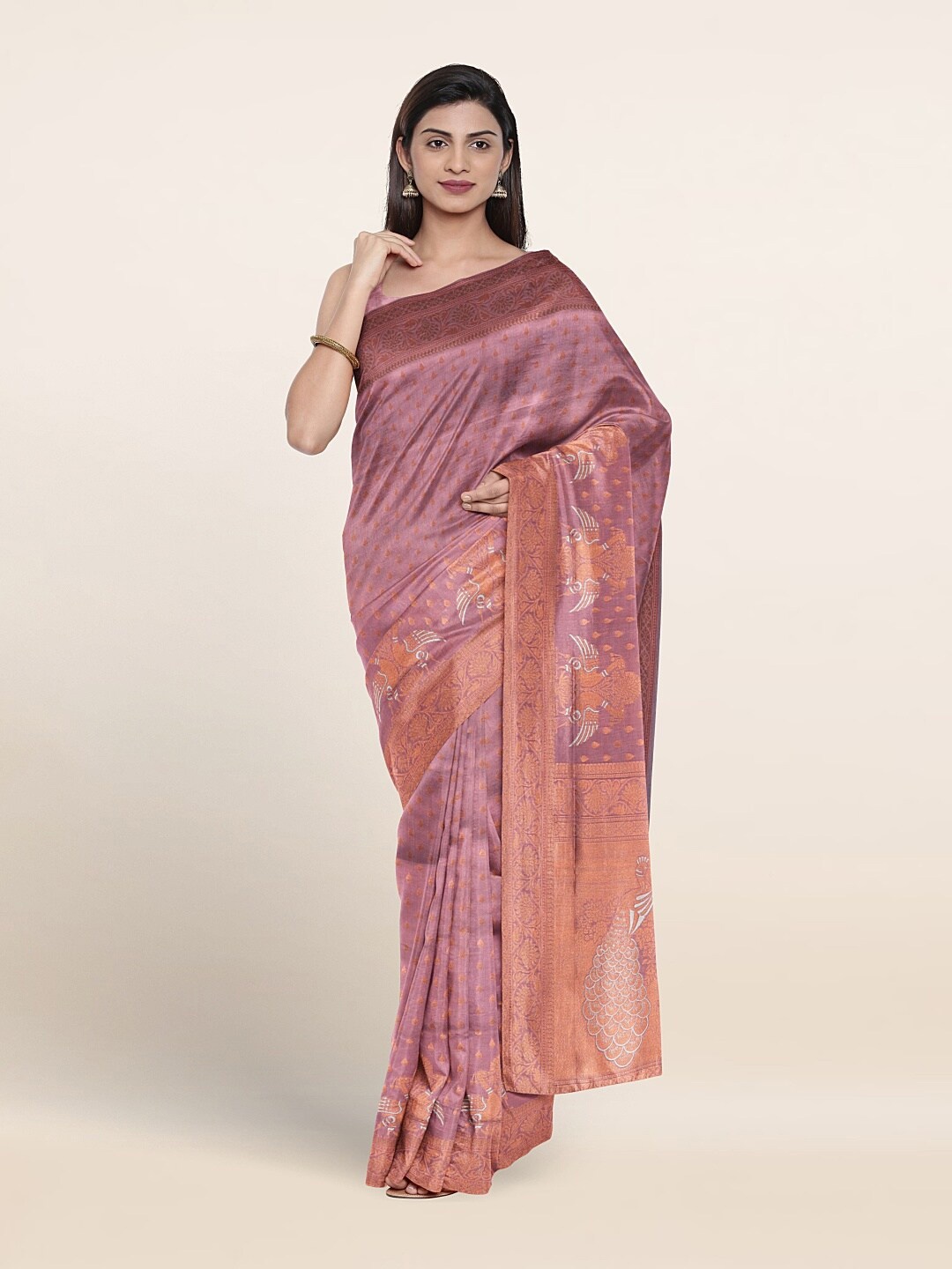

Pothys Woven Design Zari Art Silk Saree, Lavender