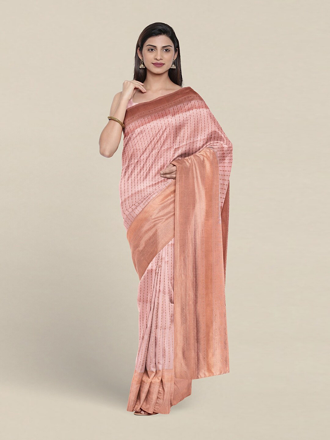 

Pothys Woven Design Zari Art Silk Saree, Pink