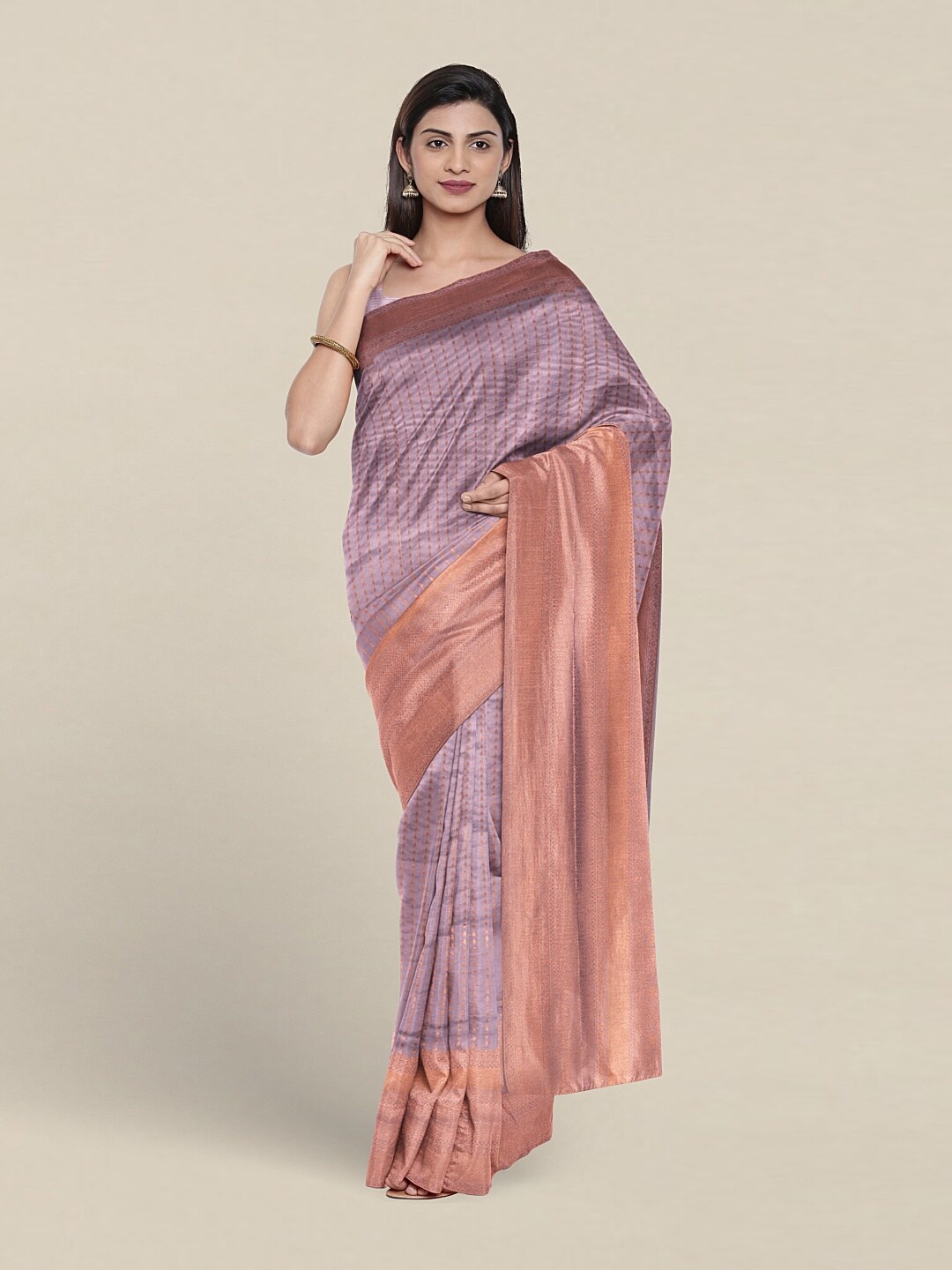 

Pothys Ethnic Motif Woven Design Zari Saree, Lavender