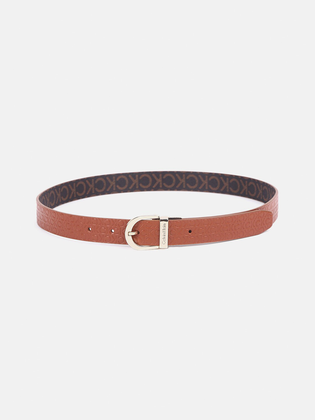 

Calvin Klein Jeans Women Leather Reversible Belt, Brown
