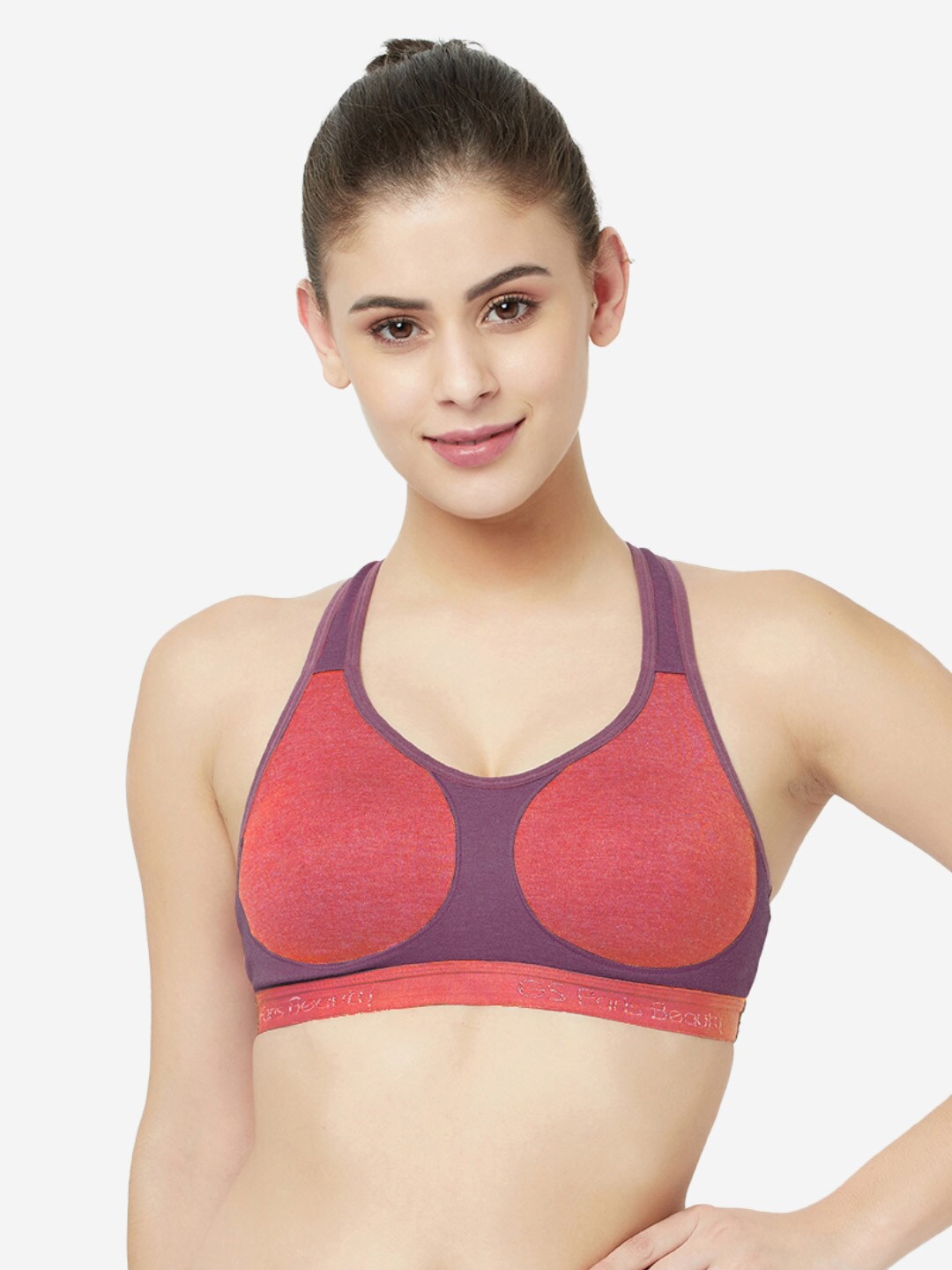 

GROVERSONS Paris Beauty Non-Padded Racer Back Sports Bra, Rust