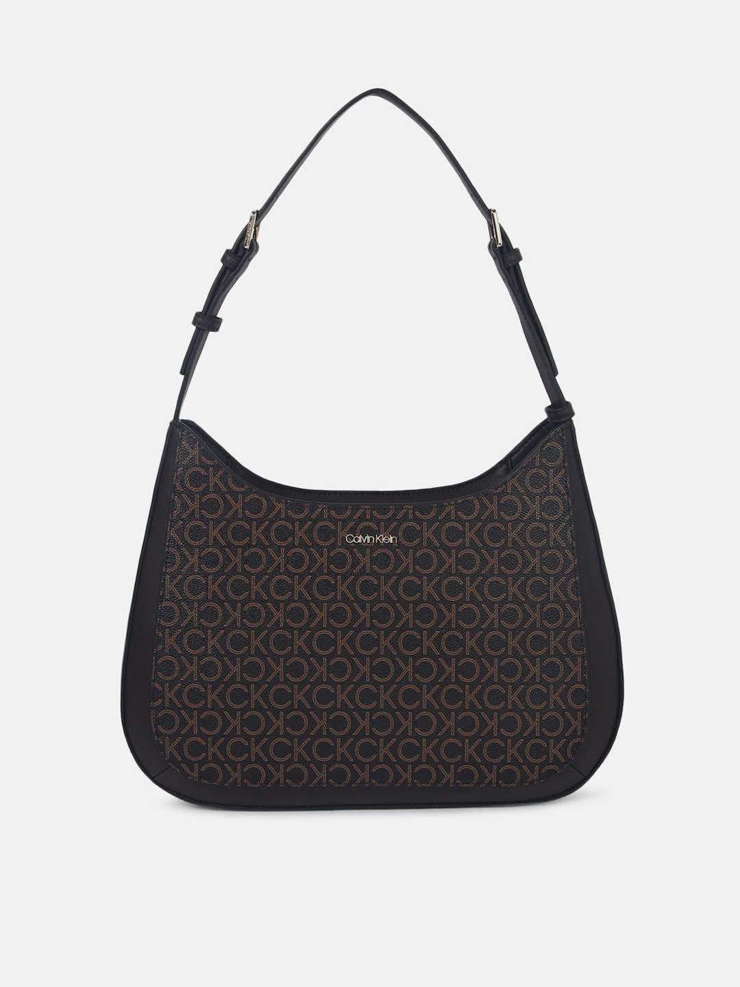 

Calvin Klein Jeans Printed Structured Sling Bag, Brown