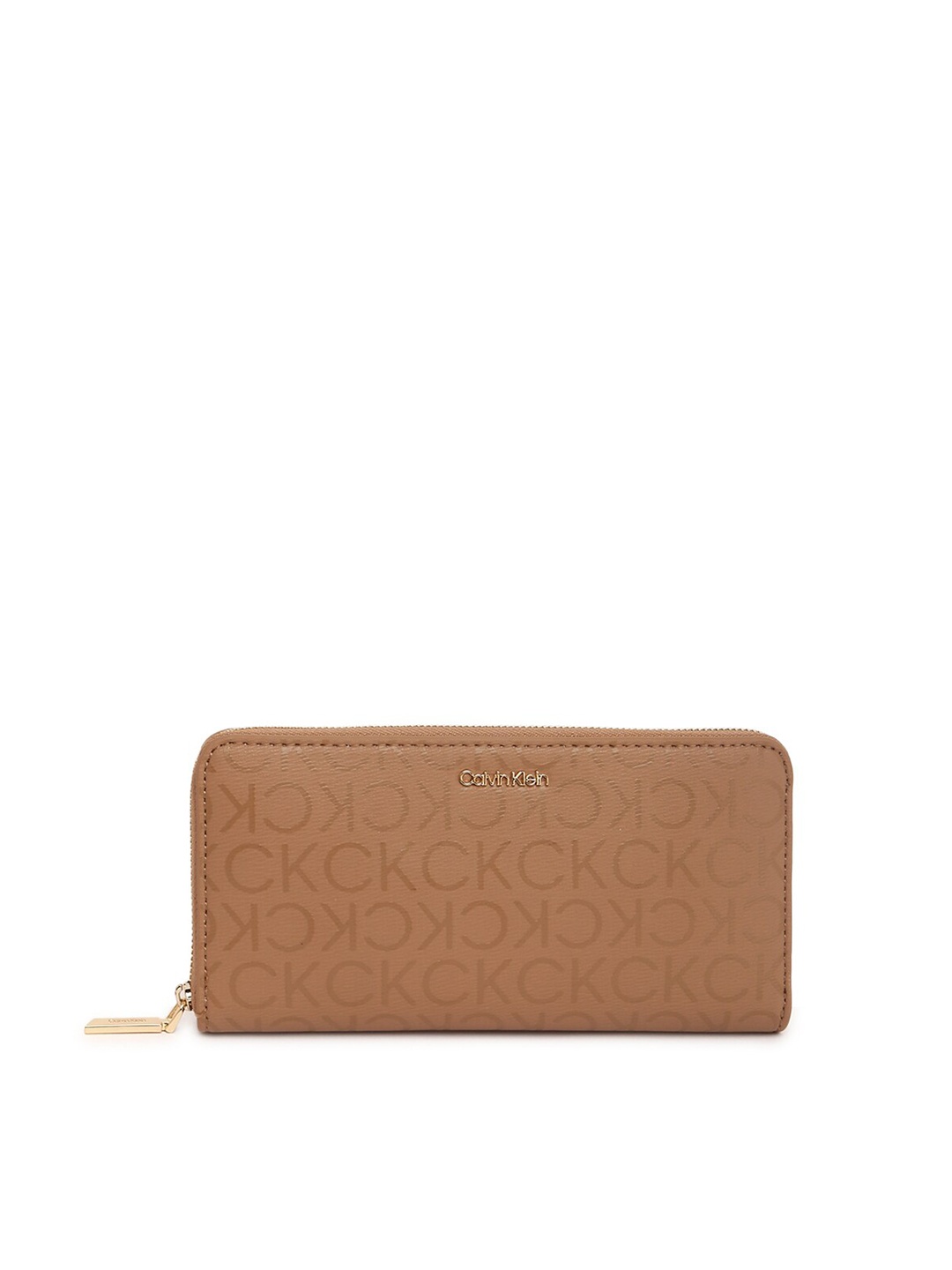 

Calvin Klein Jeans Women Printed Zip Around Wallet, Brown
