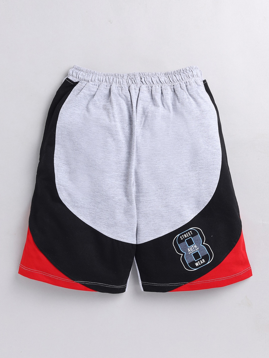 

Nottie Planet Boys Colourblocked Pure Cotton Shorts, Grey