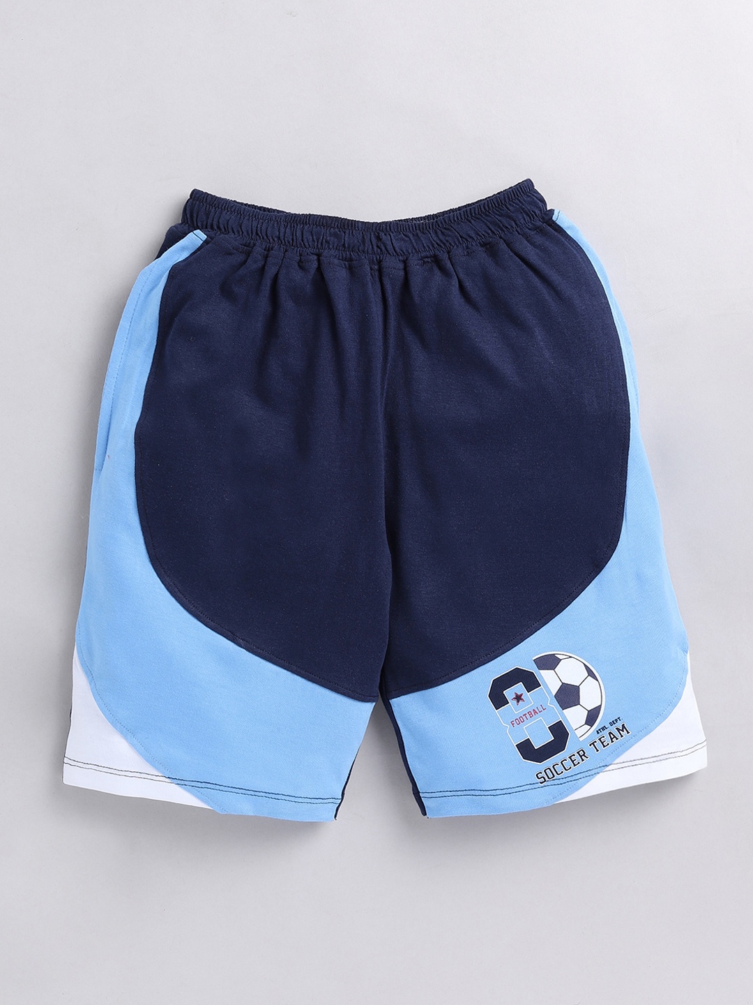 

Nottie Planet Boys Colourblocked Pure Cotton Shorts, Navy blue