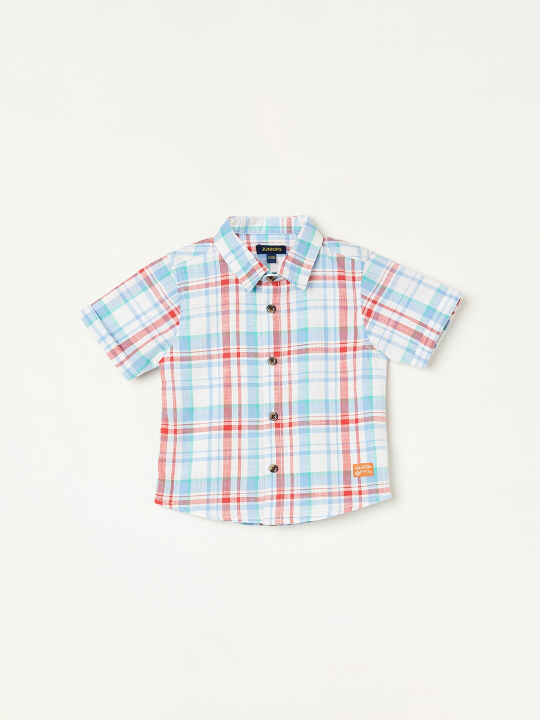 

Juniors by Lifestyle Boys Tartan Checks Cotton Casual Shirt, Beige