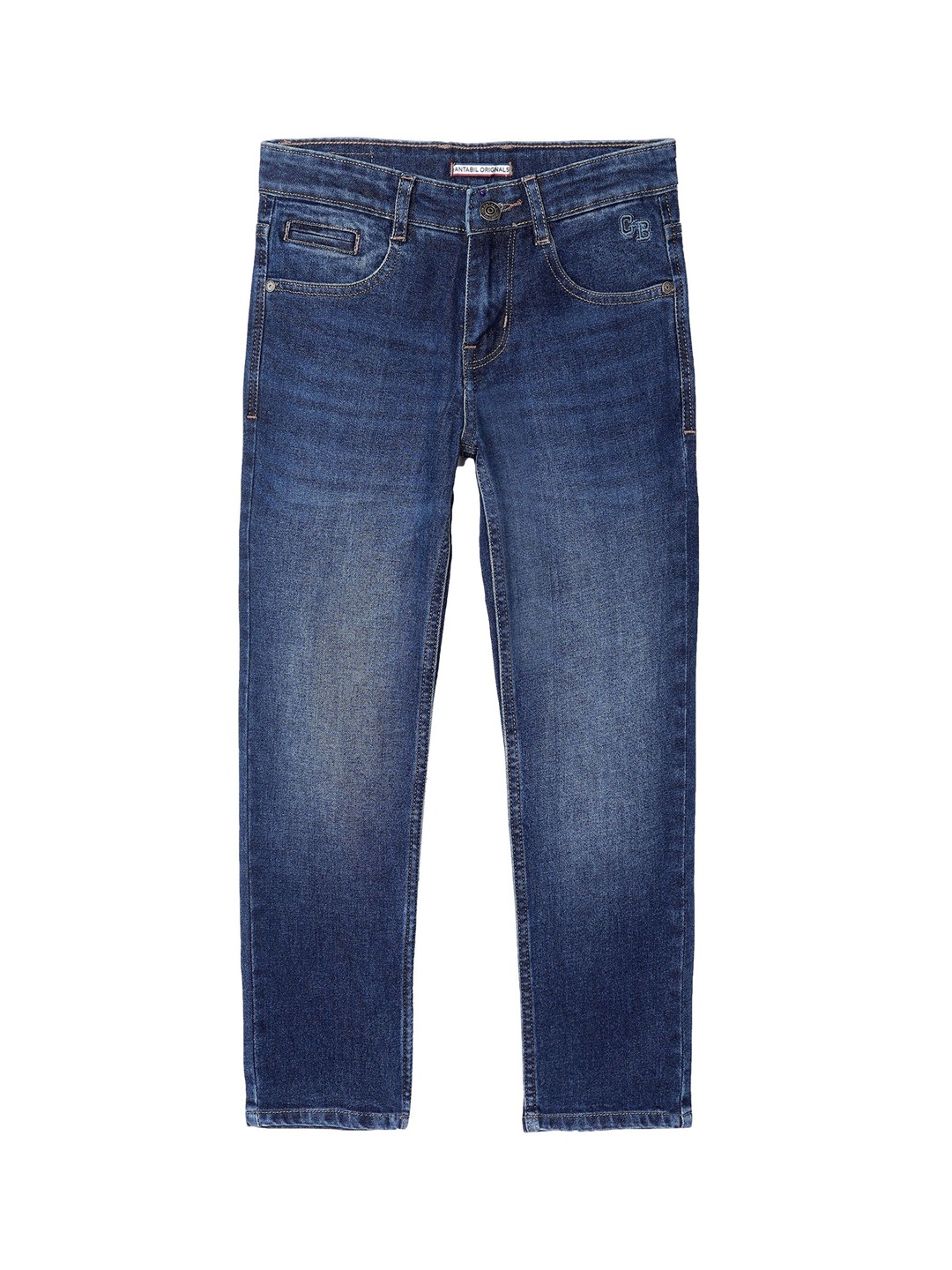 

Cantabil Boys Heavy Fade Stretchable Cotton Jeans, Blue
