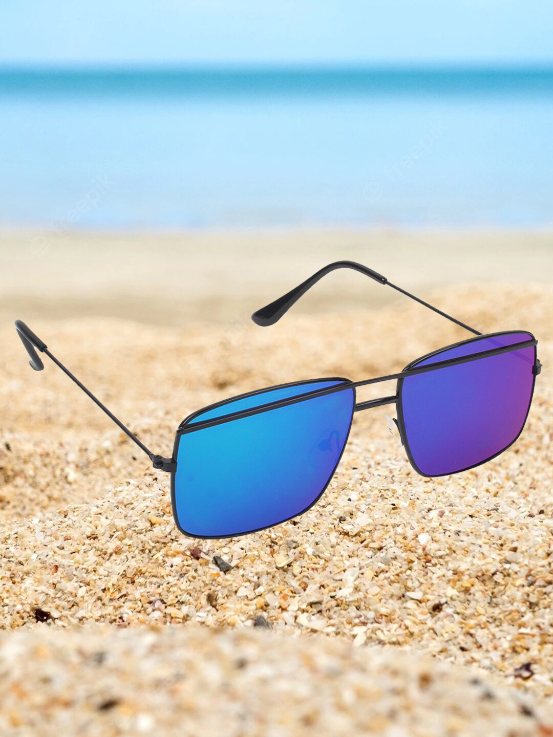

EPICINK hob Rectangle Sunglasses with UV Protected Lens EPSG-7603607, Blue