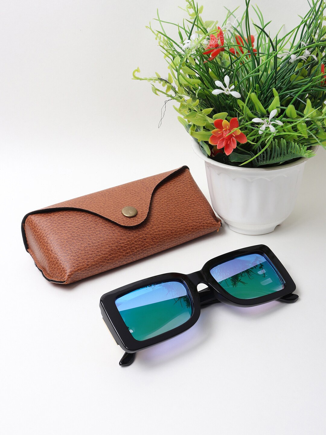 

EPICINK hob Rectangle Sunglasses with UV Protected Lens EPSG-10883, Blue