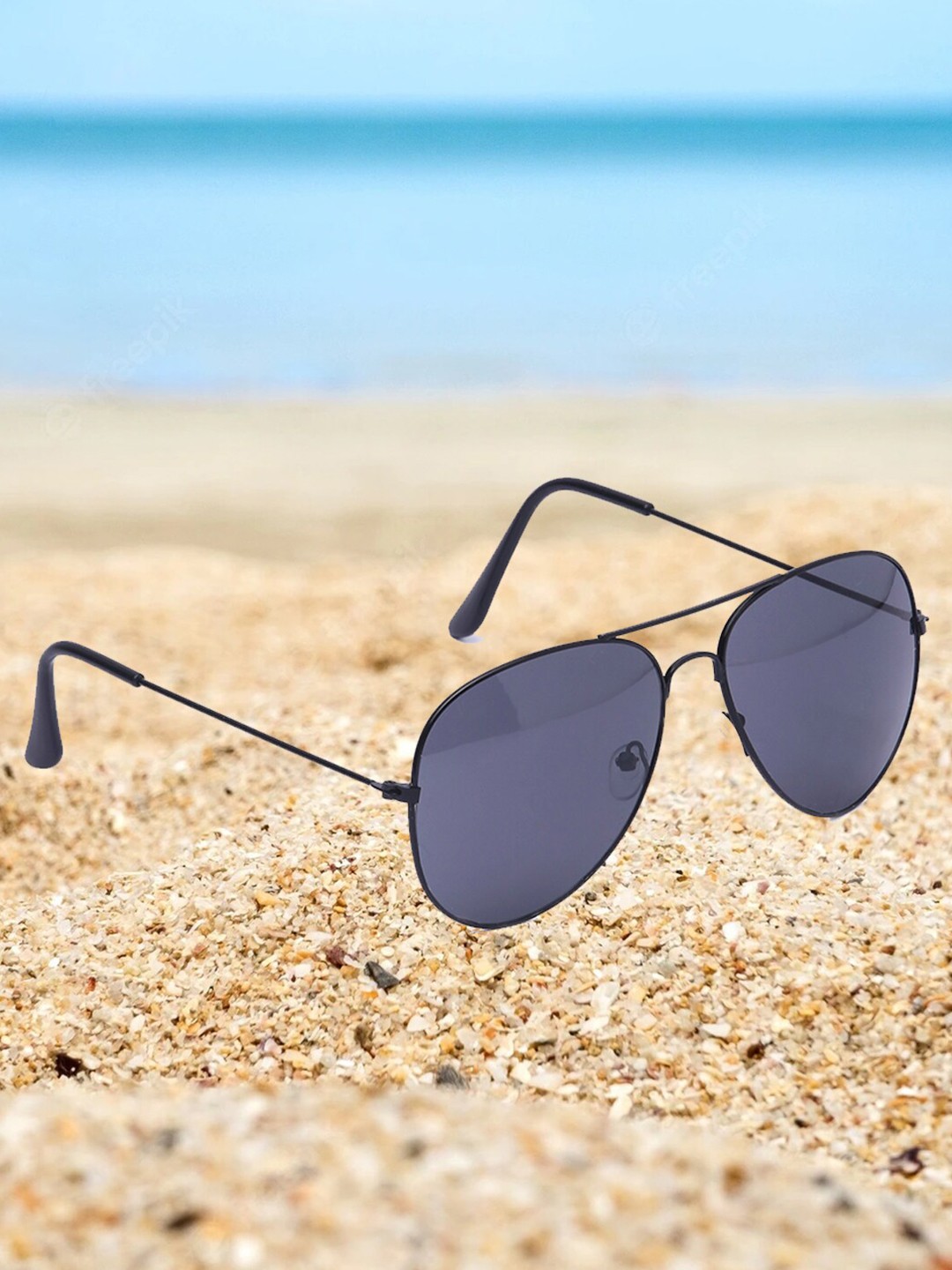 

EPICINK hob Aviator Sunglasses with UV Protected Lens EPSG-AVI_BKBK, Black
