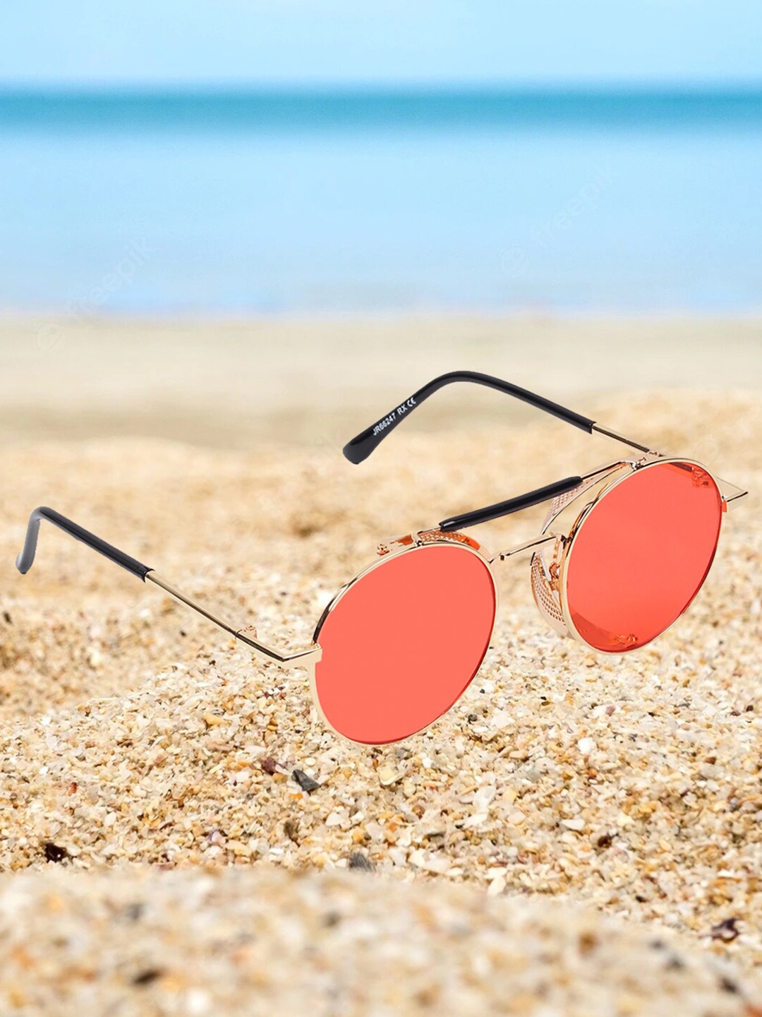 

EPICINK hob Round Sunglasses with UV Protected Lens EPSG-Vintage, Red