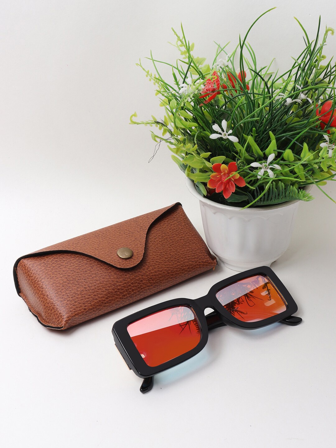 

EPICINK hob Wayfarer Sunglasses with UV Protected Lens EPSG-10883, Red