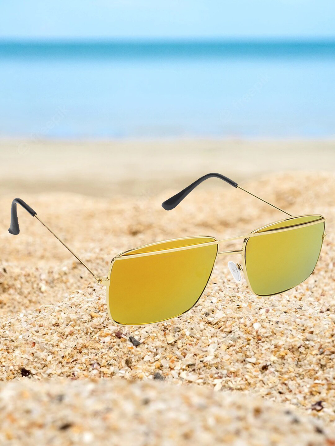 

EPICINK hob Aviator Sunglasses with UV Protected Lens EPSG-7603605, Gold