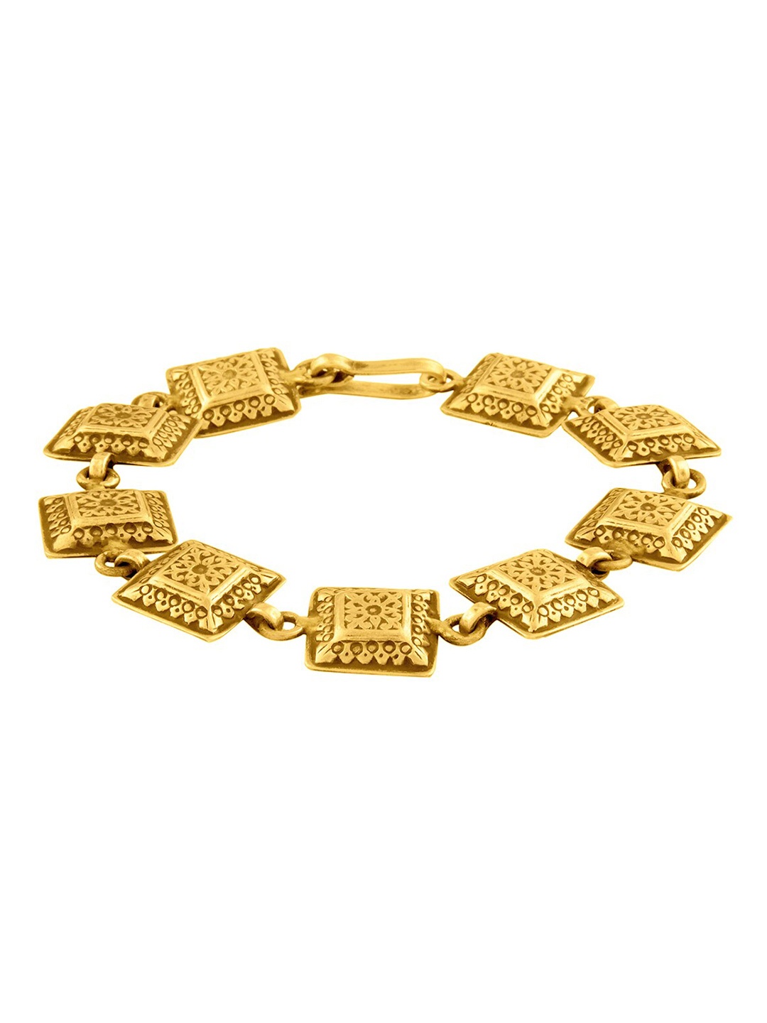 

ahilya Women Sterling Silver Gold-Plated Link Bracelet