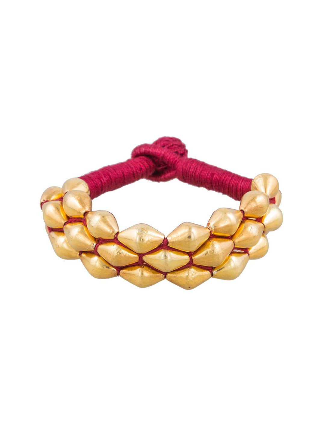 

ahilya Women Sterling Silver Gold-Plated Wraparound Bracelet