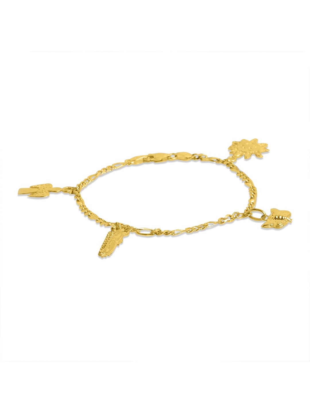 

ahilya Women Sterling Silver Gold-Plated Link Bracelet