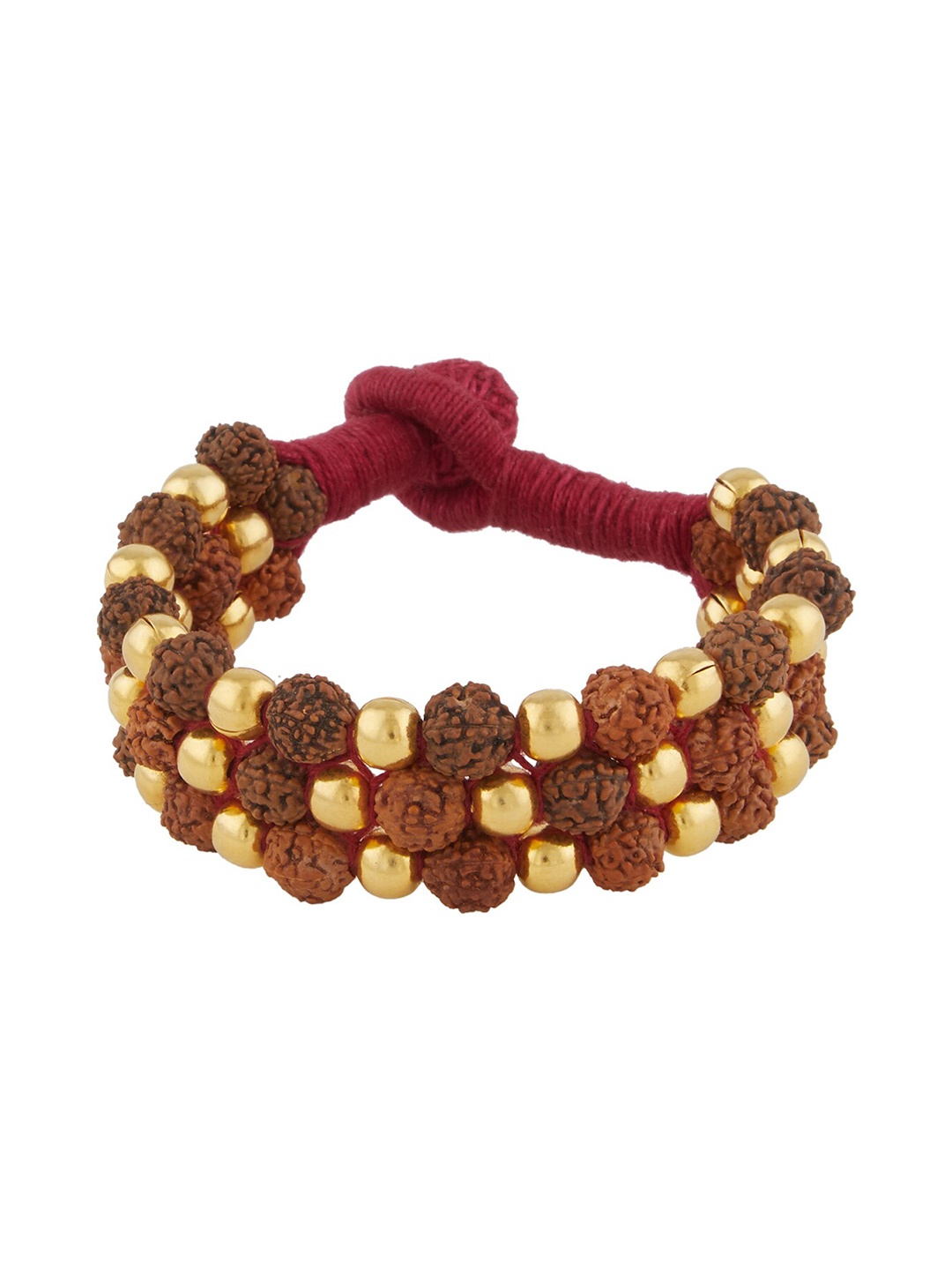 

ahilya Women Sterling Silver Gold-Plated Wraparound Bracelet