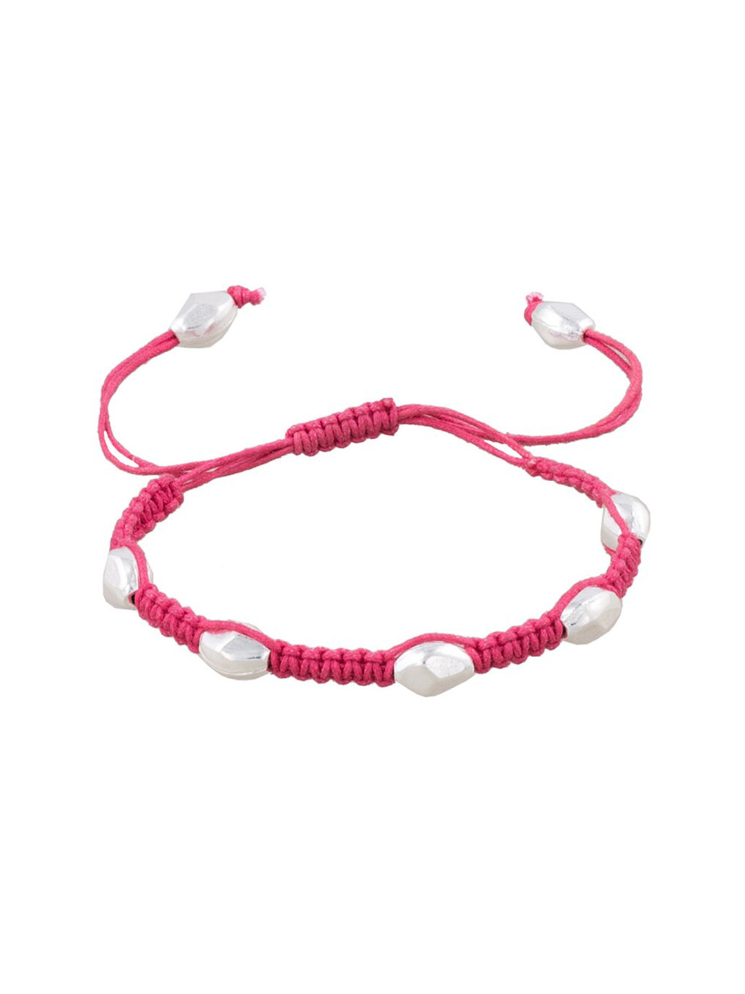 

ahilya Women Sterling Silver Wraparound Bracelet, Pink