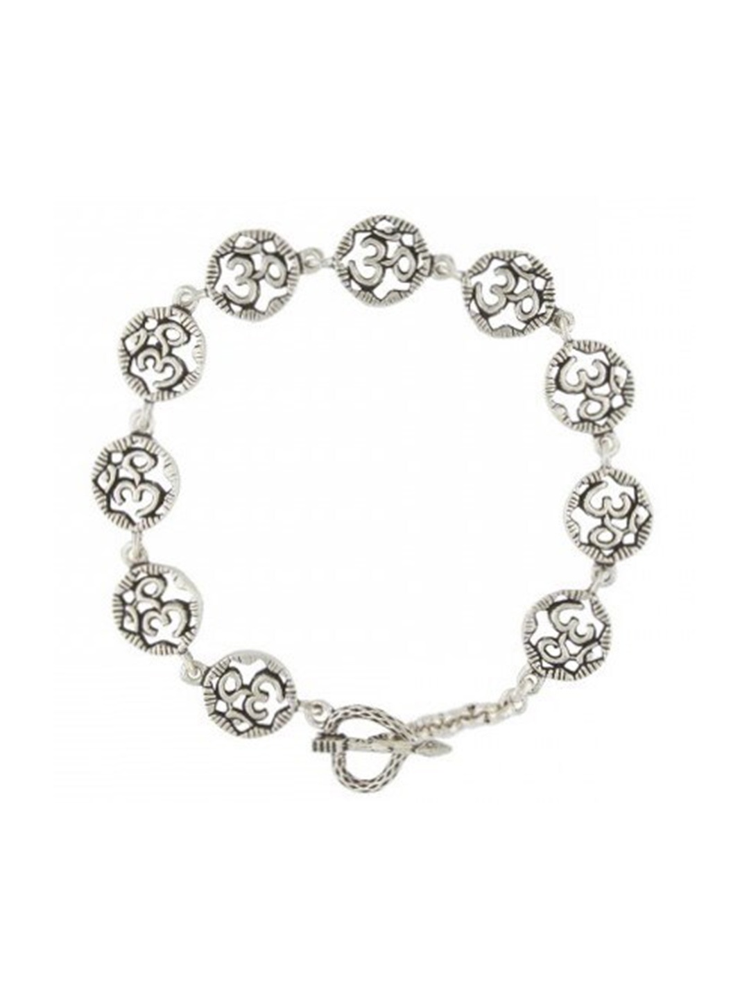 

ahilya Women Sterling Silver Silver-Plated Link Bracelet